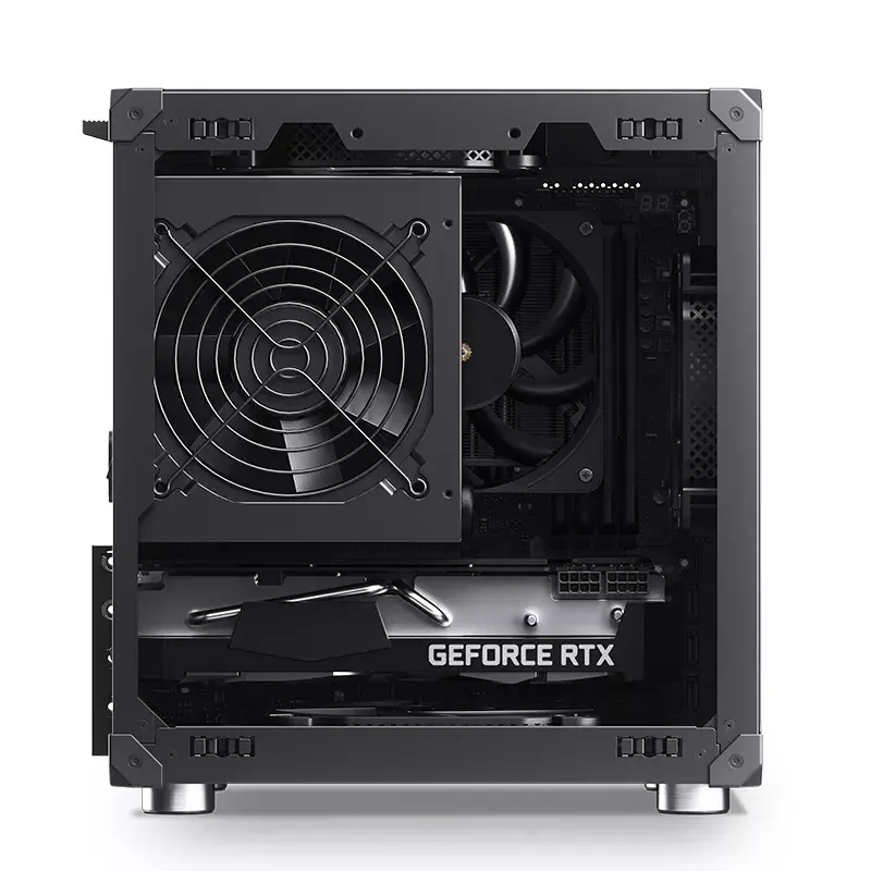 PC-kotelo Jonsbo C6 musta ITX, micro ATX