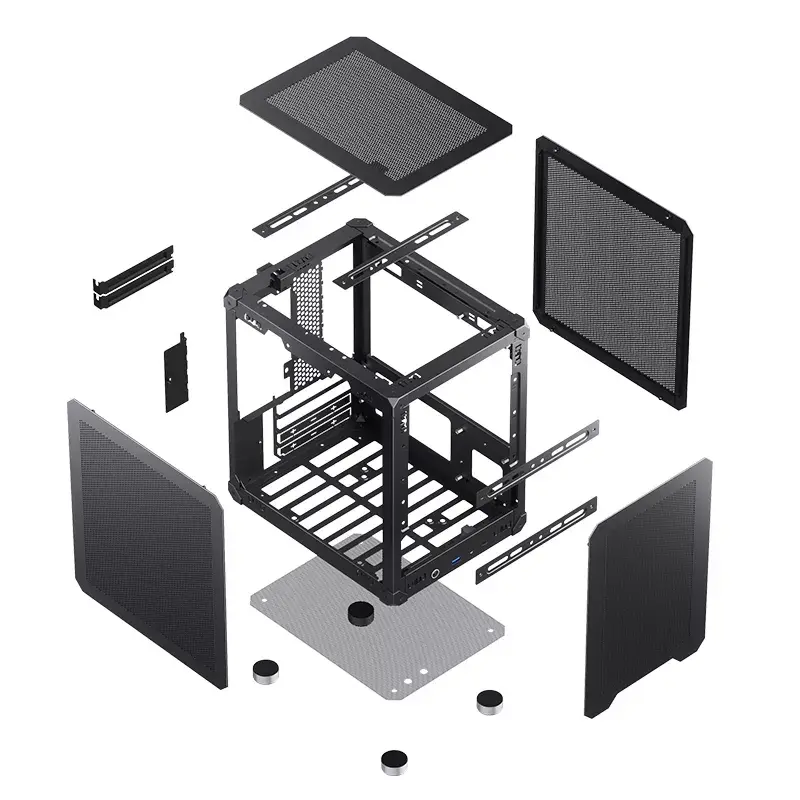 PC-kotelo Jonsbo C6 musta ITX, micro ATX