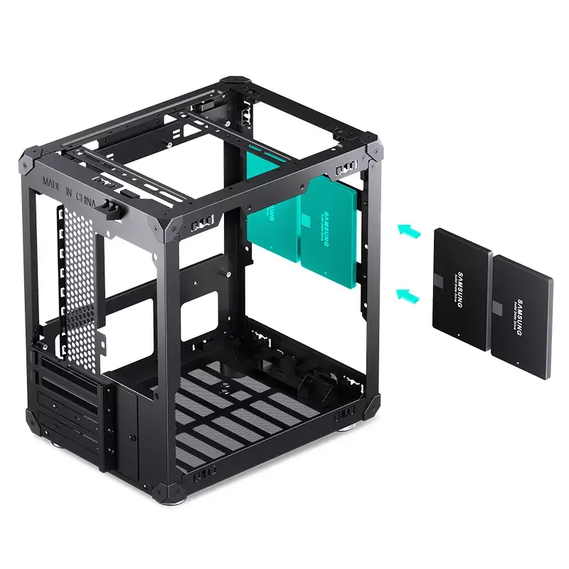 PC-kotelo Jonsbo C6 musta ITX, micro ATX