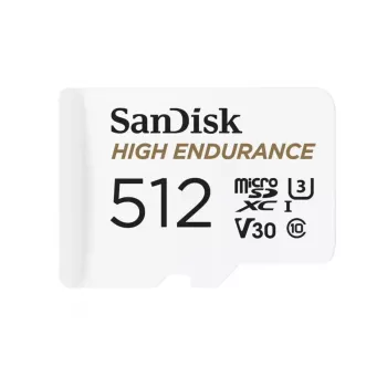 MicroSDXC-kortti SANDISK 512 GB Class 10, 100 MB/s luku, 40 MB/s kirjoitus, valkoinen (SDSQQNR-512G-GN6IA)