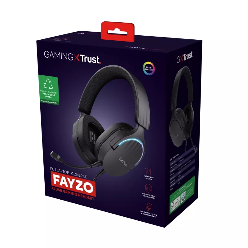 Trust GXT 490 FAYZO Over-Ear 7.1 USB-pelikuulokkeet