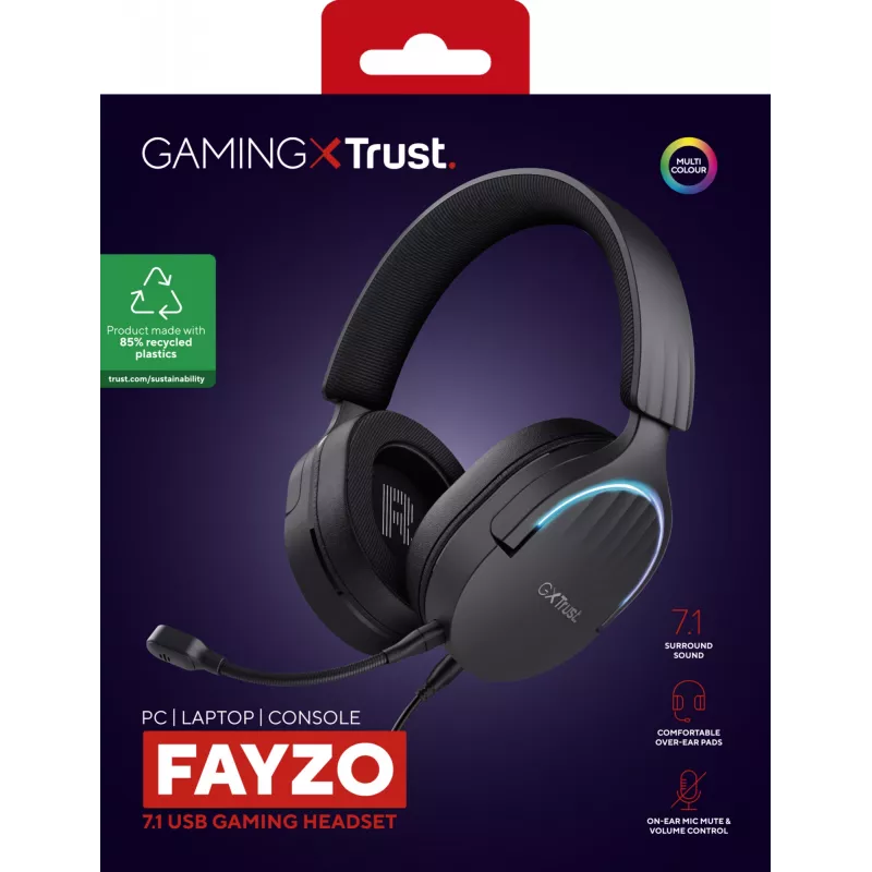Trust GXT 490 FAYZO Over-Ear 7.1 USB-pelikuulokkeet