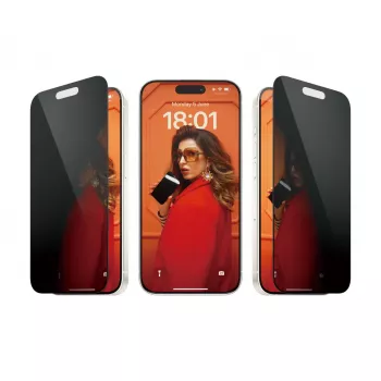 PanzerGlass ® tietosuojanäytönsuojakalvo iPhone 15 Pro | Ultra-Wide Fit EasyAlignerilla