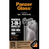 PanzerGlass ® 3-in-1-paketti iPhone 15 Pro Max, Apple, Apple - iPhone 15 Pro Max, kuivakäyttö, iskunkestävä, läpinäkyvä, 1 kpl