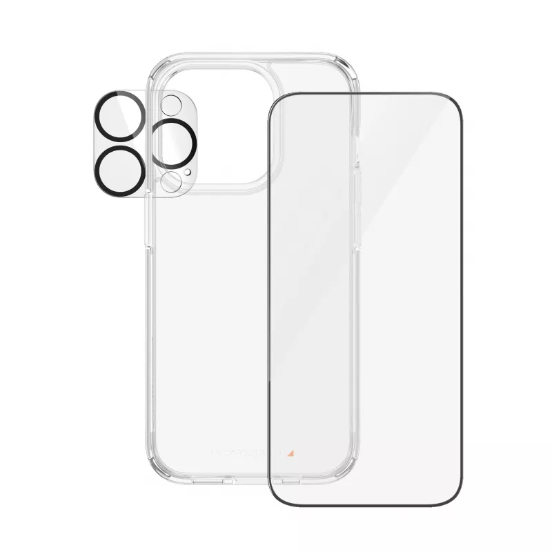PanzerGlass 3-in-1-paketti iPhone 15 Pro Tempered Glass läpinäkyvä