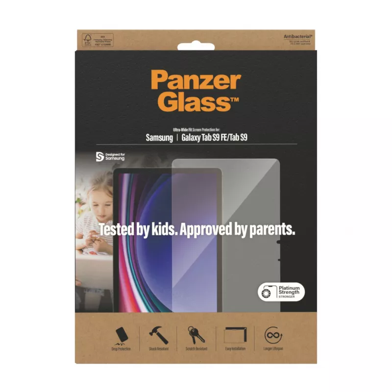 PanzerGlass ®️ näytönsuojakalvo Samsung Galaxy Tab S9 FE | S9 | Ultra-Wide Fit