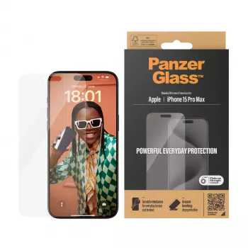 PanzerGlass ® näytönsuojakalvo iPhone 15 Pro Max | Classic Fit