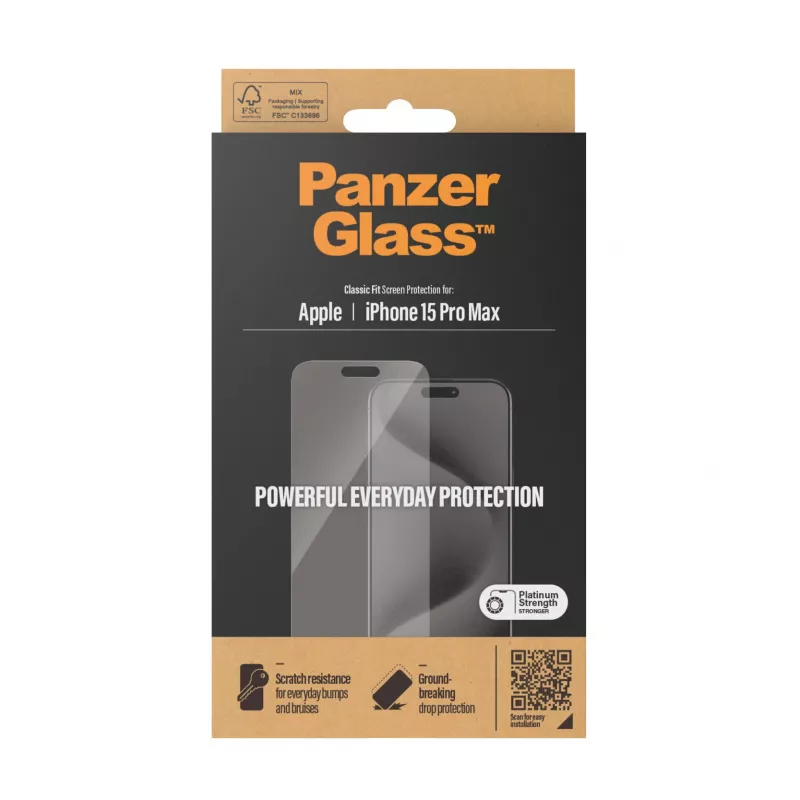 PanzerGlass ® näytönsuojakalvo iPhone 15 Pro Max | Classic Fit