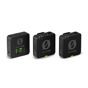 Langaton lavalier-mikrofonijärjestelmä RØDE Wireless PRO — omnidirektionaalinen lavalier, 20–20 000 Hz, 7 h akku, 260 m kantama