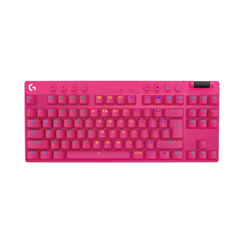 LOGITECH G Pro X TKL Lightspeed pelinäppäimistö - Bluetooth - pinkki US International taktiili