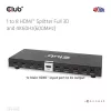 CLUB3D 1-8 HDMI™ -jakaja Full 3D ja 4K60Hz (600MHz)