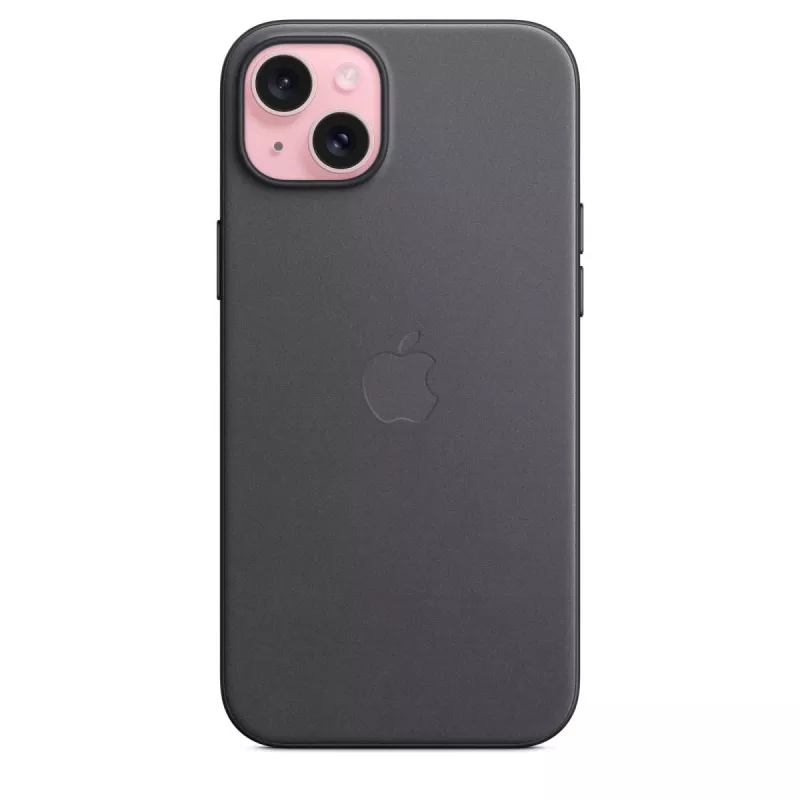 Apple FineWoven -kotelo MagSafe-yhteensopiva iPhone 15 Plus musta