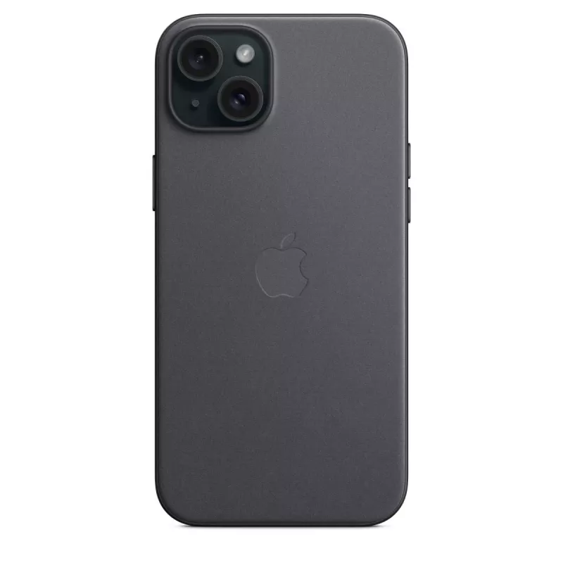 Apple FineWoven -kotelo MagSafe-yhteensopiva iPhone 15 Plus musta