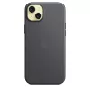 Apple FineWoven -kotelo MagSafe-yhteensopiva iPhone 15 Plus musta