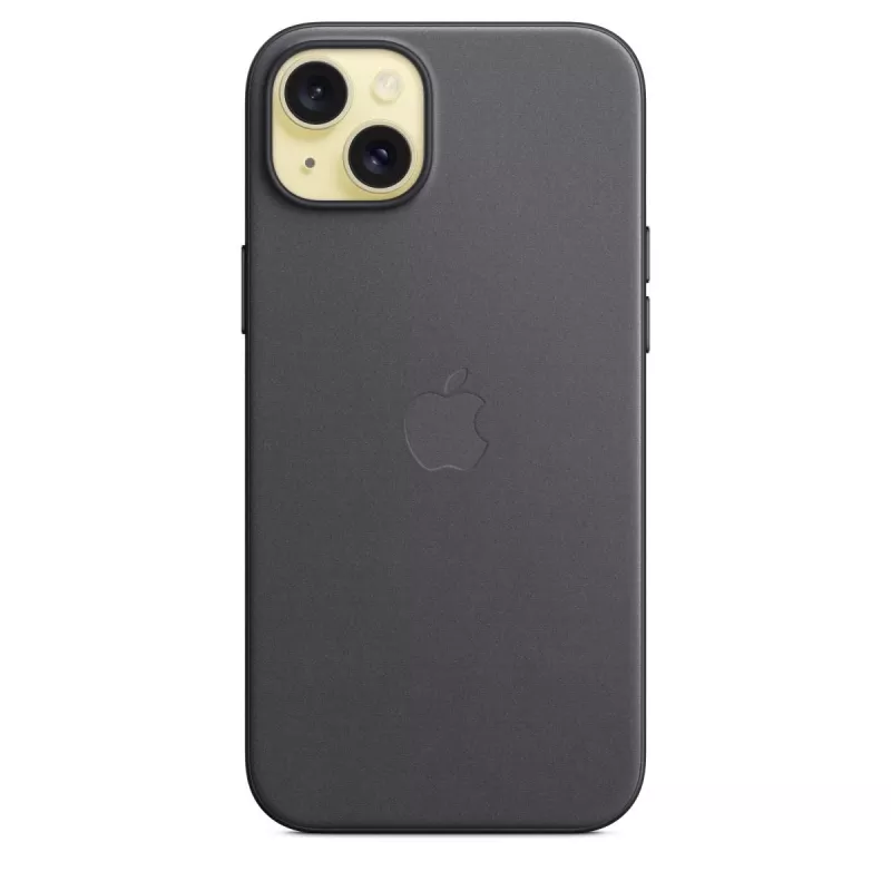 Apple FineWoven -kotelo MagSafe-yhteensopiva iPhone 15 Plus musta
