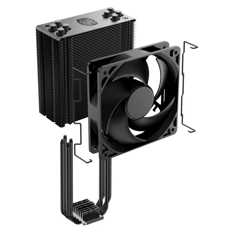 Cooler Master Hyper 212 Black RR-S4KK-25SN-R1 suorittimen ilmajäähdytin, 120 mm tuuletin, 4 lämpöputkea, AM4/AM5/LGA1700, musta