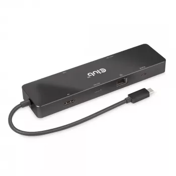 CLUB3D USB3.2 Gen2 Type-C, 6-in-1 kannettava Dual-Display-telakka, USB Type-C video 4K60Hz