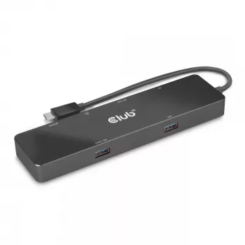 CLUB3D USB3.2 Gen2 Type-C, 6-in-1 kannettava Dual-Display-telakka, USB Type-C video 4K60Hz