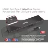 CLUB3D USB3.2 Gen2 Type-C, 6-in-1 kannettava Dual-Display-telakka, USB Type-C video 4K60Hz