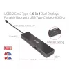 CLUB3D USB3.2 Gen2 Type-C, 6-in-1 kannettava Dual-Display-telakka, USB Type-C video 4K60Hz