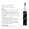 CLUB3D USB3.2 Gen2 Type-C, 6-in-1 kannettava Dual-Display-telakka, USB Type-C video 4K60Hz