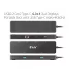 CLUB3D USB3.2 Gen2 Type-C, 6-in-1 kannettava Dual-Display-telakka, USB Type-C video 4K60Hz