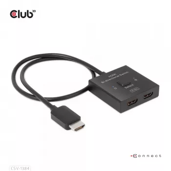 CLUB3D HDMI 2-in-1 kaksisuuntainen kytkin 8K60Hz 4K120Hz CSV-1384