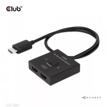 CLUB3D HDMI 2-in-1 kaksisuuntainen kytkin 8K60Hz 4K120Hz CSV-1384