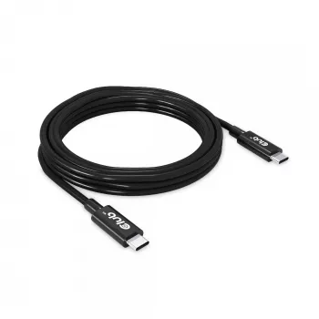 CLUB3D USB4 Gen3x2 Type-C kaksisuuntainen kaapeli 8K60Hz tai 4K120Hz, data 40Gbps, PD 240W (48V/5A) EPR M/M 3 m / 9.84ft