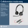 HP Poly Blackwire 3320 stereo Microsoft Teams -sertifioitu USB-C-kuulokemikrofoni + USB-C/A-sovitin