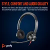 HP Poly Blackwire 3320 stereo Microsoft Teams -sertifioitu USB-C-kuulokemikrofoni + USB-C/A-sovitin