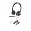 HP Poly Blackwire 3320 stereo Microsoft Teams -sertifioitu USB-C-kuulokemikrofoni + USB-C/A-sovitin