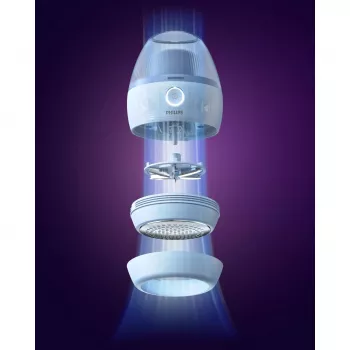 Nukanpoistaja Philips GCA2100/20, sininen, ruostumattomat terät, paristokäyttöinen, 90 min käyttöaika