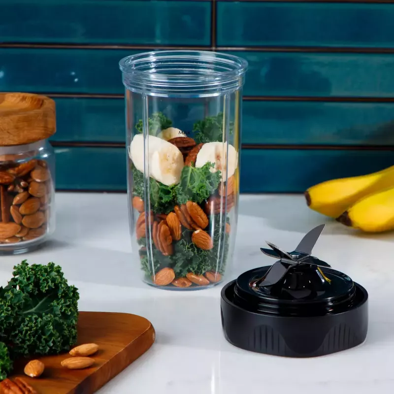 NutriBullet NB1206DGCC 0,9 L pöytätehosekoitin 1200 W musta, läpinäkyvä