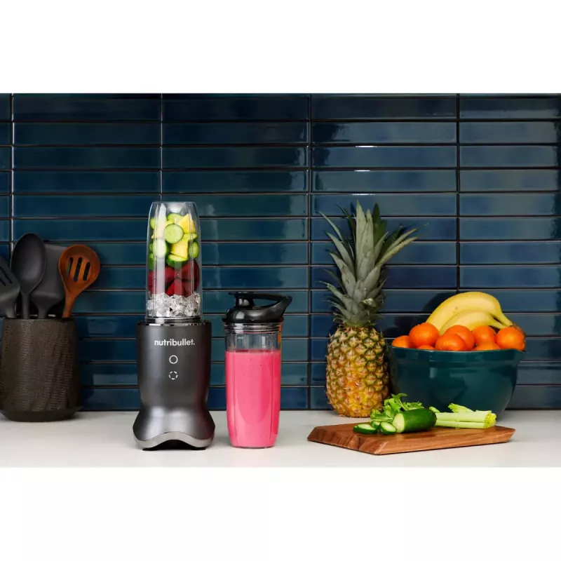 NutriBullet NB1206DGCC 0,9 L pöytätehosekoitin 1200 W musta, läpinäkyvä