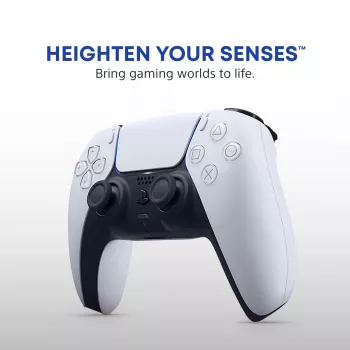 Peliohjain Sony DualSense Wireless Controller V2 – PlayStation 5, Bluetooth/USB, USB-C, sisäänrakennettu akku, valkoinen