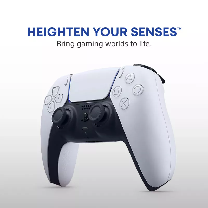 Peliohjain Sony DualSense Wireless Controller V2 – PlayStation 5, Bluetooth/USB, USB-C, sisäänrakennettu akku, valkoinen