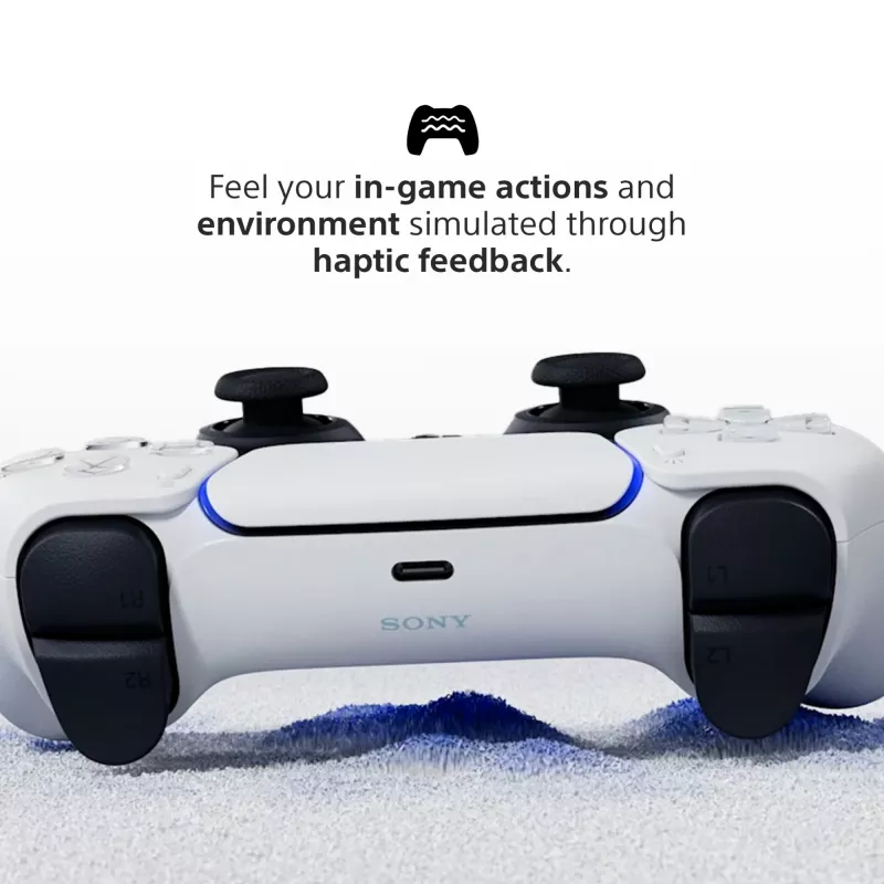 Peliohjain Sony DualSense Wireless Controller V2 – PlayStation 5, Bluetooth/USB, USB-C, sisäänrakennettu akku, valkoinen