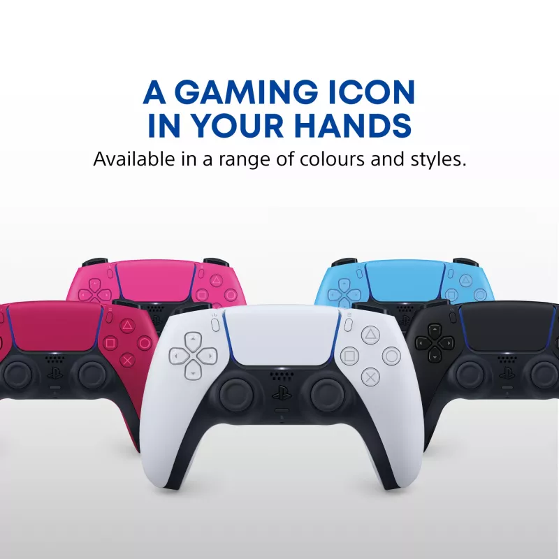 Peliohjain Sony DualSense Wireless Controller V2 – PlayStation 5, Bluetooth/USB, USB-C, sisäänrakennettu akku, valkoinen