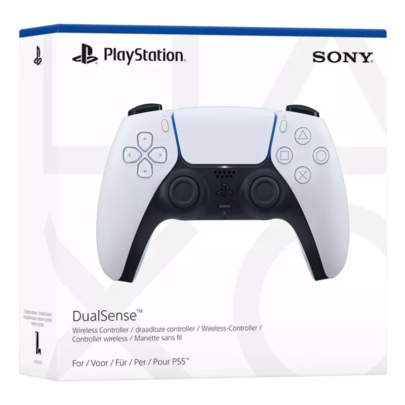 Peliohjain Sony DualSense Wireless Controller V2 – PlayStation 5, Bluetooth/USB, USB-C, sisäänrakennettu akku, valkoinen