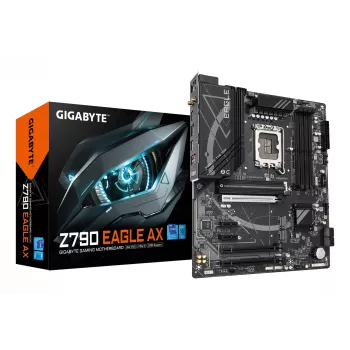 Emolevy GIGABYTE Z790 EAGLE AX — Intel LGA1700 ATX, Z790, DDR5, 4x DIMM, Wi‑Fi 6E, 2.5Gb LAN