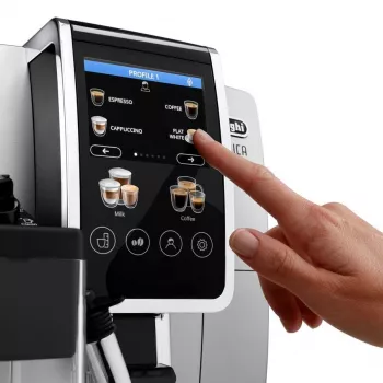 Yhdistelmäespressokone DeLonghi Dinamica Plus ECAM380.85.SB — 1,8 L vesisäiliö, 300 g papusäiliö, 15 bar