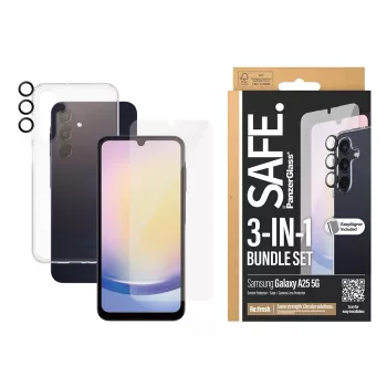 PanzerGlass SAFE. by ® 3-in-1 suojapakkaus Samsung Galaxy A25 5G