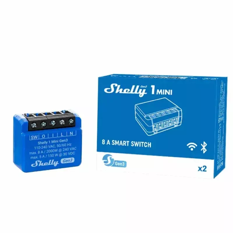 Älykytkin Shelly 1 Mini Gen3 1P langaton 110-240V