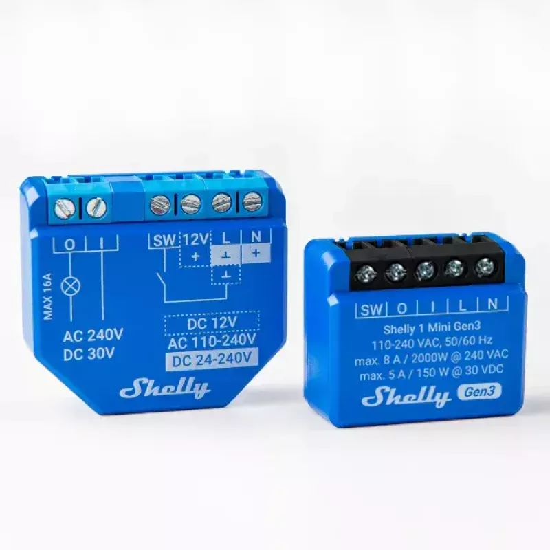 Älykytkin Shelly 1 Mini Gen3 1P langaton 110-240V