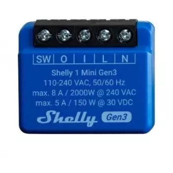 Älykytkin Shelly 1 Mini Gen3 1P langaton 110-240V