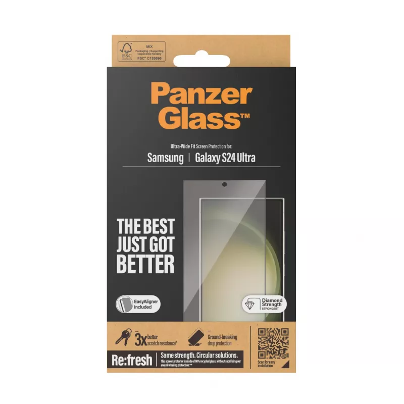 PanzerGlass® näytönsuojakalvo Samsung Galaxy S24 Ultra | Ultra-Wide Fit EasyAlignerilla