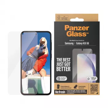PanzerGlass® näytönsuojakalvo Samsung Galaxy A55 5G | Ultra-Wide Fit EasyAlignerilla