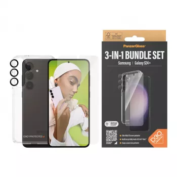 PanzerGlass® 3-in-1-suojapakkaus Samsung Galaxy S24+ | Ultra-Wide Fit EasyAlignerilla