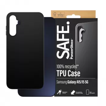 PanzerGlass SAFE. by ® TPU-kotelo Samsung Galaxy A15 | A15 5G | musta